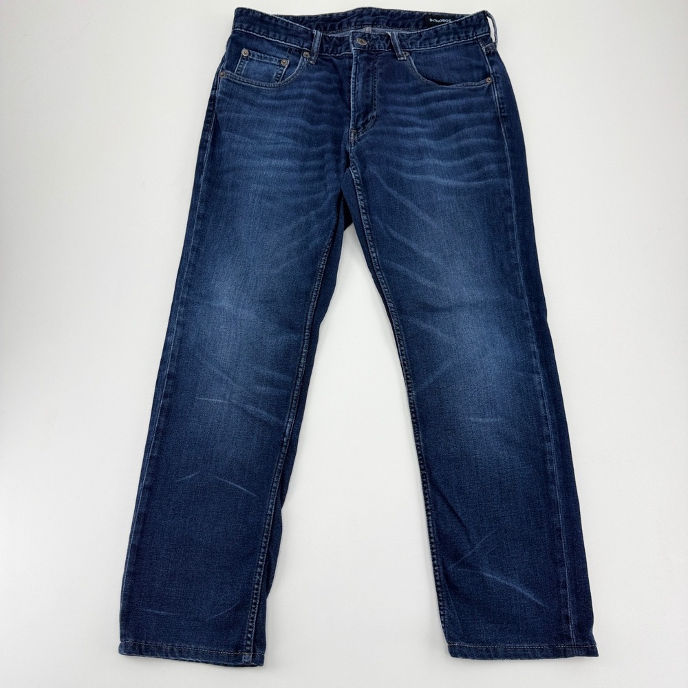 Bonobos Straight Leg Jeans Dark Wash Indigo Stretch Denim 31x32 18079-BMC94